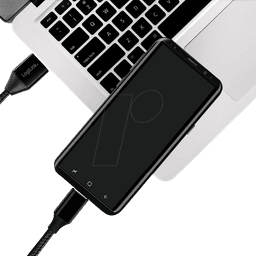 Cablu USB 2.0 A - USB type C 0.3m negru LOGILINK CU0139 2