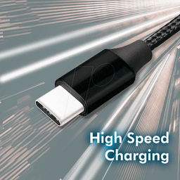 Cablu USB 2.0 A - USB type C 0.3m negru LOGILINK CU0139 3