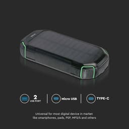 POWER BANK 30000mAh Wireless cu incarcare solara V-TAC SKU-7836 10
