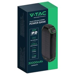 POWER BANK 30000mAh Wireless cu incarcare solara V-TAC SKU-7836 11