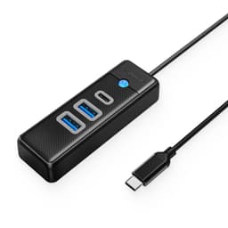 HUB 1x USB TYPE C 2x USB3.0 - USB TYPE C 15cm negru Orico PWC2U-C3 1