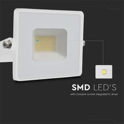Reflector LED SMD 20W 6500K alb rece 1620lm IP65 alb V-Tac SKU-215951 4