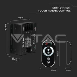 Controller banda LED Dimabil cu touch 12V 216W / 24V 432W V-TAC 8