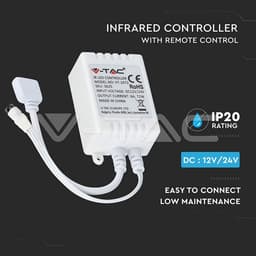 Controller LED RGB 24 butoane 12V/6A 24V/72W V-TAC 7