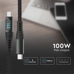 Cablu USB Type C - USB Type C 1m cu afisaj 5A V-Tac SKU-7746 6