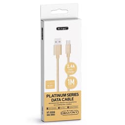Cablu USB TYPE C 1m auriu 2.4A PLATINUM EDITION V-Tac SKU-8493 4