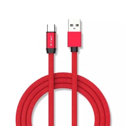Cablu USB TYPE C 1m plat rosu 2.4A RUBY EDITION V-Tac SKU-8631 2