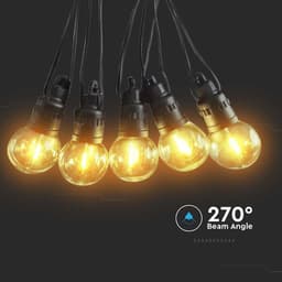 Ghirlanda SOLARA LED 10x 0.5W 12m 3000K IP44 3.7V 1200mAh V-Tac SKU-7804 6