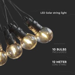 Ghirlanda SOLARA LED 10x 0.5W 12m 3000K IP44 3.7V 1200mAh V-Tac SKU-7804 4