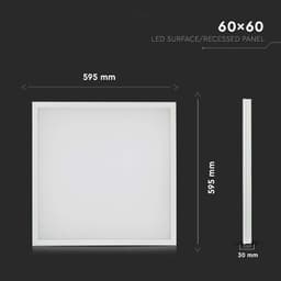 Panou LED 36W 2in1 60x60cm 3960lm 4000K alb neutru V-Tac SKU-638011 4
