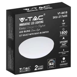 Plafoniera LED 18W 1800lm 30cm 3 in 1 V-Tac SKU-217605 5