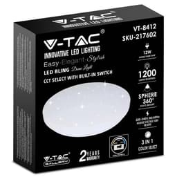 Plafoniera LED 12W 1200lm 23cm 3 in 1 Model stelute V-Tac SKU-217602 6