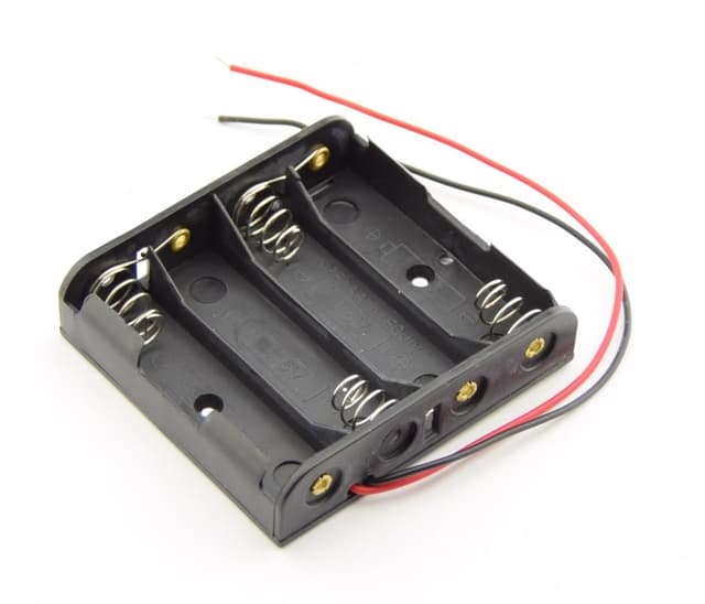 Suport baterii 4x AA cu fire terminale BAT.H.AAX4