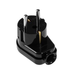 Stecher Shuko iesire laterala negru cu martor LED WT-16U/S/BK Plastrol 2