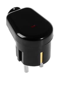 Stecher Shuko iesire laterala negru cu martor LED WT-16U/S/BK Plastrol 1