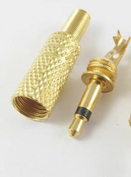 Mufa conector Jack mono 3.5mm tata auriu Nedis CAVC22980GD 2