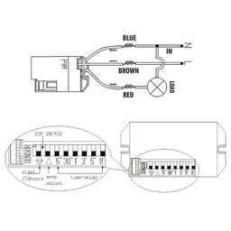 Senzor PIR senzor extern 800W 360grade MCE32 3