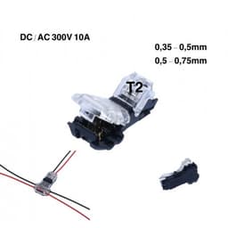 Conector rapid cu blocare in T pentru doua fire 4