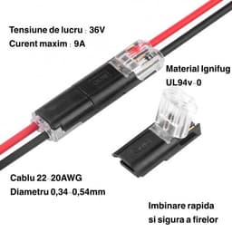 Conector in i pentru doua fire rapid cu blocare 6