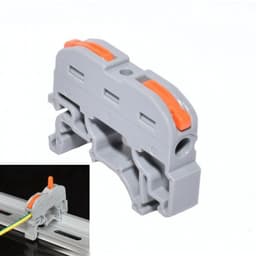 Conector 2+2 cu sina portocaliu pentru cablu maxim 4 mm 2