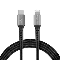 Cablu USB type C - Lightning certificat MFI 1m 3A bumbac OFC Kruger&Matz 2