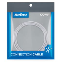 Cablu USB2.0 A - USB type C 0.5m alb panzat Rebel 3