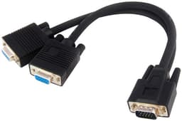 Splitter VGA 15 pini tata la 2x VGA mama 15 pini crem 2