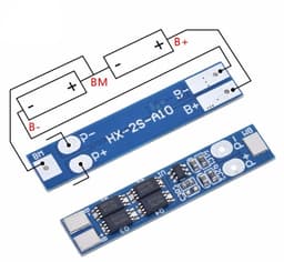 Modul protectie incarcare 2x 18650 li-ion 8A BMS 2S 3