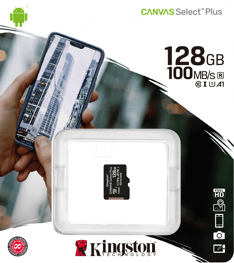 Micro SD CARD 128GB clasa 10 KINGSTON SDCS/128GBSP