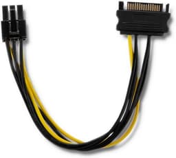 Cablu SATA PCIe 6pin mama - SATA 15pin tata 0.15m SATA III QOLTEC 53989 2