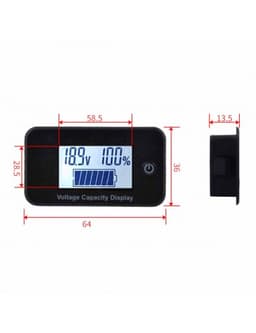 Voltmetru digital 5-100V Voltage Capacity Display 2
