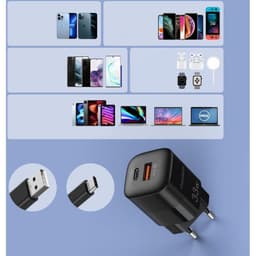 Incarcator retea Choetech PD5006-EU-BK 33W 1x USB TYPE C 1x USB-A 5