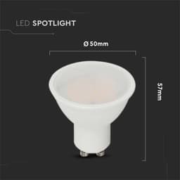 Bec SPOT LED GU10 4.5W 4000K alb neutru cip SAMSUNG V-TAC 2