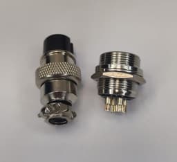 Conector MICROFON MARE 4 Pini set mama+tata 16 mm 6