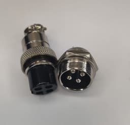 Conector MICROFON MARE 4 Pini set mama+tata 16 mm 5