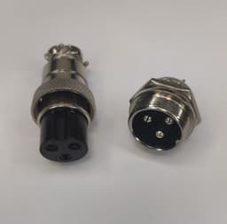 Conector MICROFON MARE 3 Pini set mama+tata 16 mm 6
