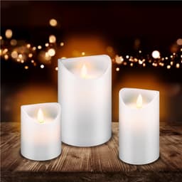 Lumanare LED Real Wax alb 10x15cm Goobay 66521 4