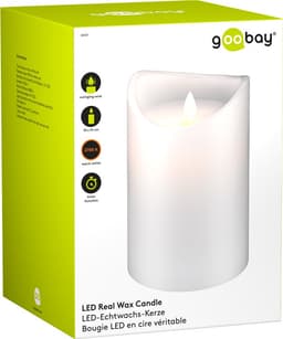 Lumanare LED Real Wax alb 10x15cm Goobay 66521 7