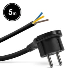 Stecher cu clema cablu 5m 3x1.5mm2 cu fire libere negru delight 1