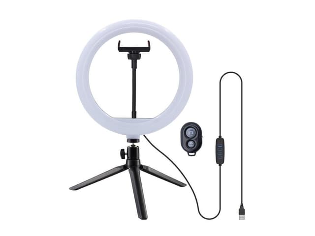 Lampa circulara Well 10" cu trepied masa telecomanda
