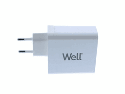 Incarcator retea Well 1x USB-A QC3.0 2x USB type C PD 65W PPS 3