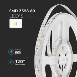Banda LED SMD3528 60LED/m verde 12V IP20 5m V-TAC SKU-212011 4