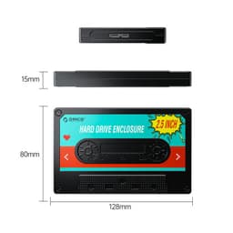 Rack SSD/HDD USB3.0 2.5" SATA max. 5Gbps Orico 2580U3-V1-BK negru 2