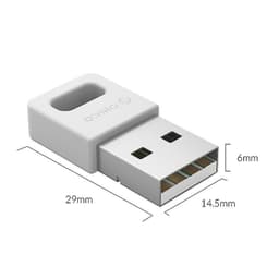 Adaptor bluetooth V4.0 clasa2 20m Orico BTA-409-WH alb 2
