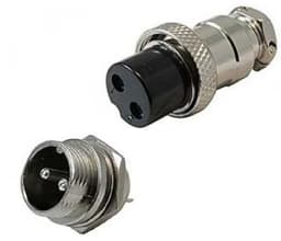 Conector MICROFON MARE 2 Pini set mama+tata 16 mm 1