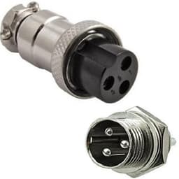 Conector MICROFON MARE 3 Pini set mama+tata 16 mm 1