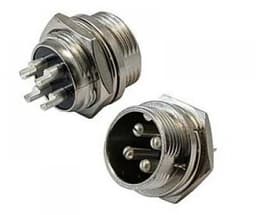Conector MICROFON MARE 4 Pini set mama+tata 16 mm 2