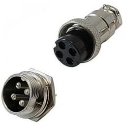 Conector MICROFON MARE 4 Pini set mama+tata 16 mm 1