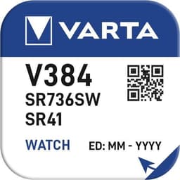 Baterie V384 Varta Silver Oxide 1.55V AG3 SR41SW LR41 7.9x3.6mm 2