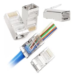 Mufa Passthrough FTP ecranata 8P8C RJ45 Cat5e TEL0073 Cabletech 1